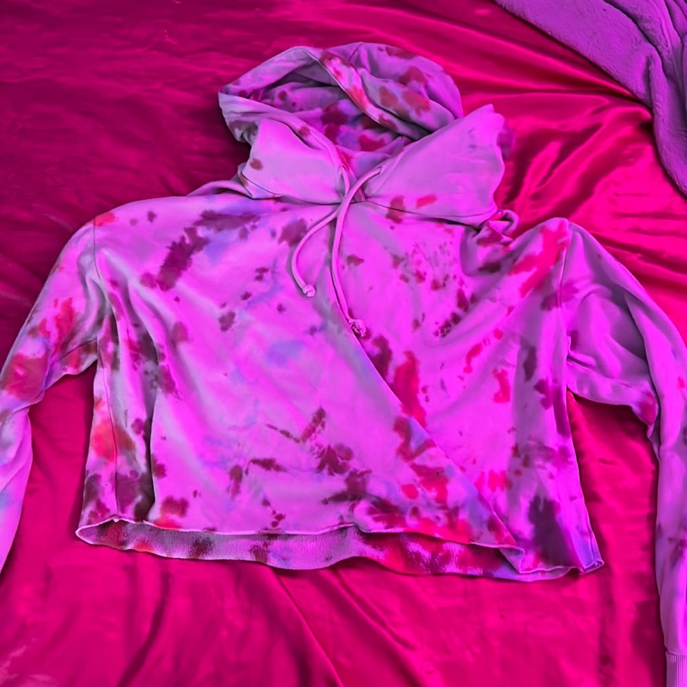 Tie dye wild fable cropped hoodie